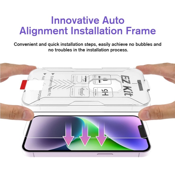 Fabunor Tempered Glass Screen Protector Compatible with iPhone 14 (6.1 inch 2022 - Picture 4 of 13